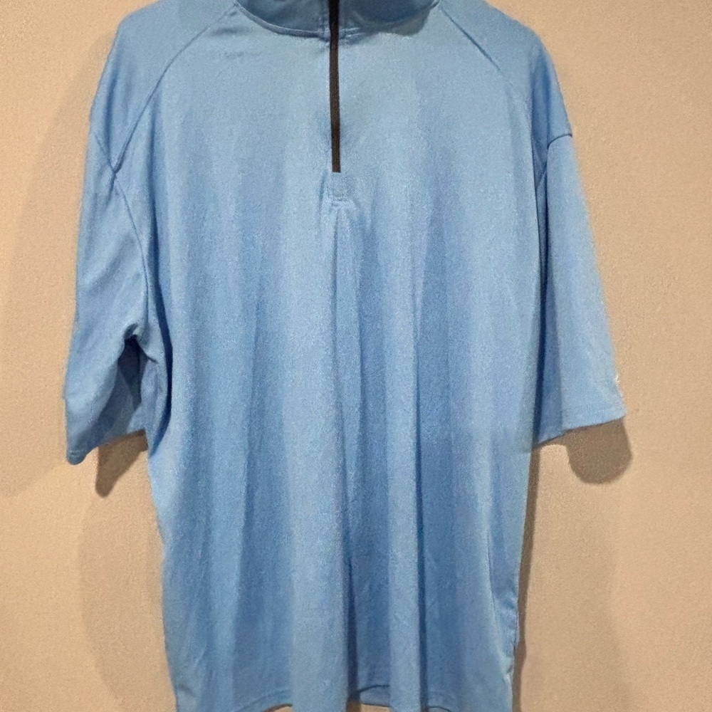 Men's Sky Blue Half-Zip Shirt